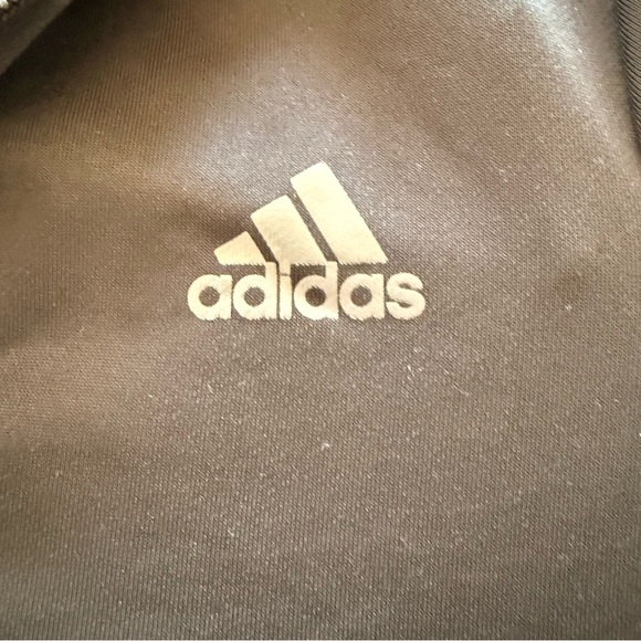 Adidas Women’s Black and Gray Zip Up Hooded Sweatshirt-Size M - Picture 7 of 10
